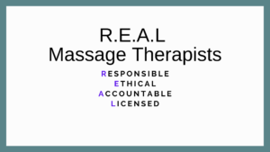 REAL massage therapists