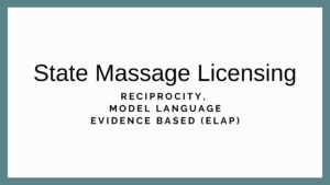 State Massage Licensing